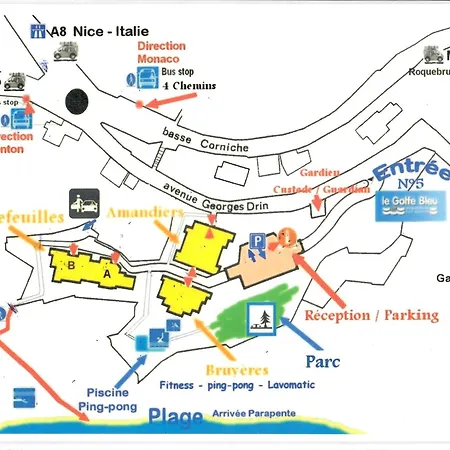 Studio Avec Wifi Pour 4, Vue Mer, A Roquebrune-Cap-Martin - Fr-1-827-55 * Roquebrune-Cap-Martin