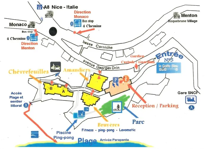 Studio Avec Wifi Pour 4, Vue Mer, A Roquebrune-Cap-Martin - Fr-1-827-55 * Roquebrune-Cap-Martin